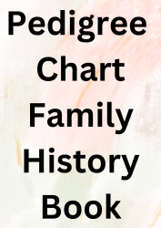 Pedigree Chart Family History Book